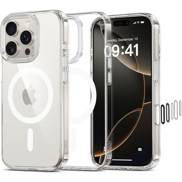 Tech-Protect Flexair Hybrid Cc Magsafe Iphone 16 Pro Trasparente-image