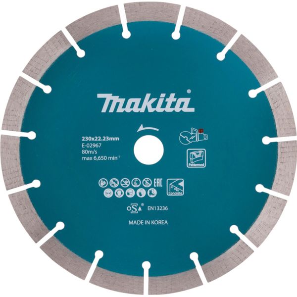 Disco Da Taglio Diamantato Makita 230 X 22,23 X 15 Mm - Asciutto E Bagnato-image