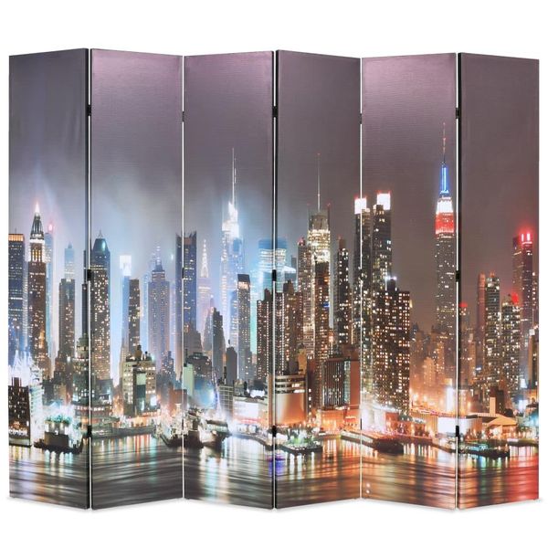 The Living Store Divisorio Pieghevole 228 X 170 Cm New York Di Notte-image