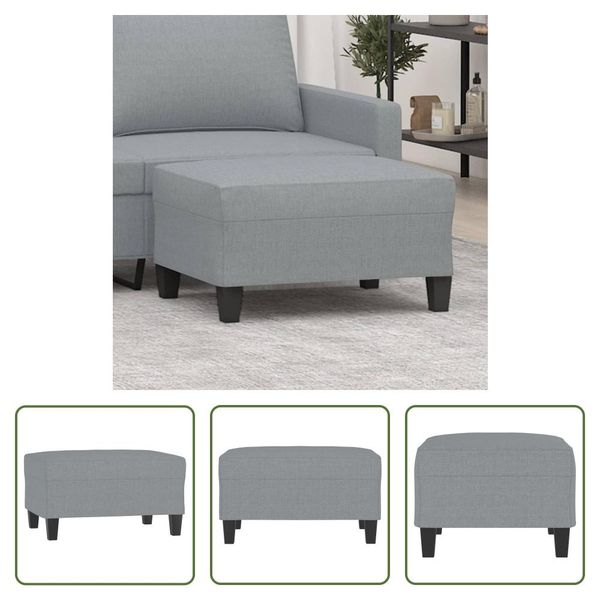 The Living Store Sgabello Grigio Chiaro 70X55X41 Cm Tessuto-image