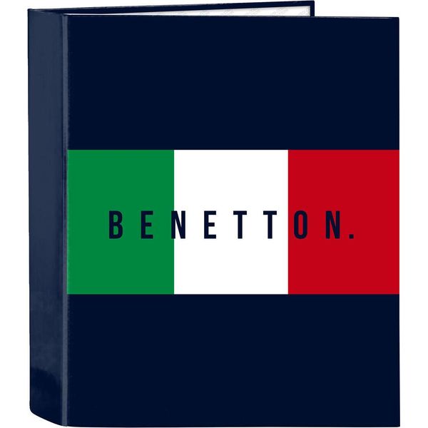 Raccoglitore Ad Anelli Bandiera Benetton Blu Navy A4 27 X 33 X 6 Cm-image