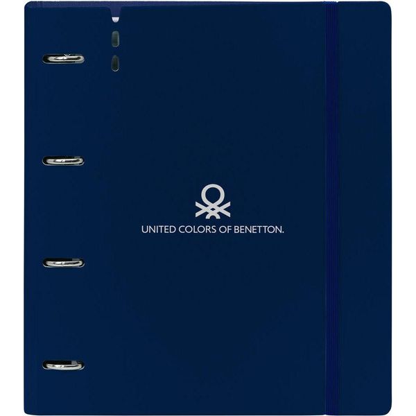 Raccoglitore Ad Anelli Benetton Damero Blu Navy 27 X 32 X 4 Cm-image