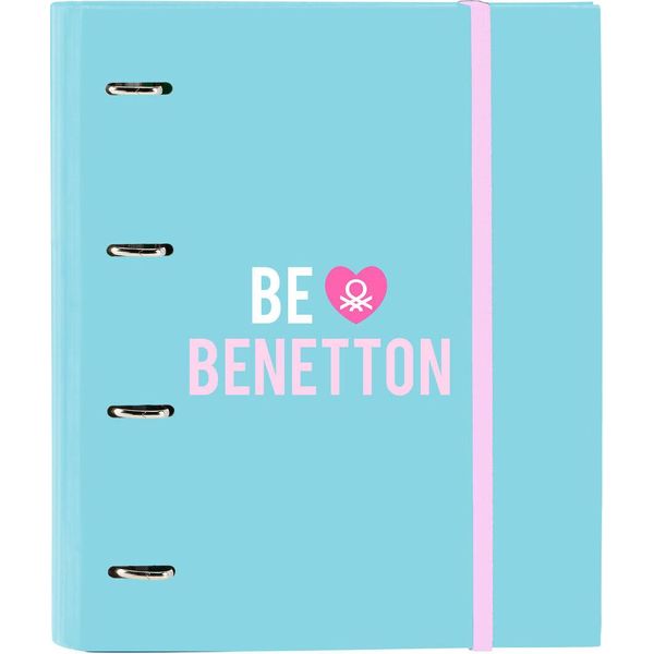 Raccoglitore Ad Anelli Benetton Unique Pink Turchese 27 X 32 X 3,5 Cm-image