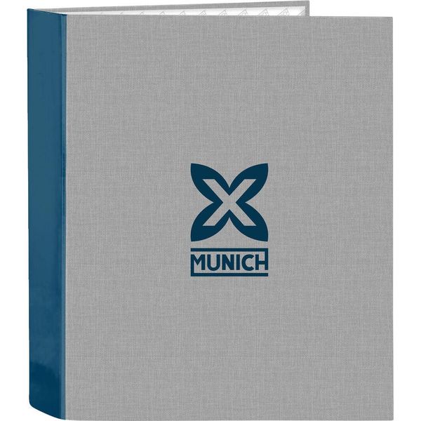 Raccoglitore Ad Anelli Munich Street Blu Grigio A4 27 X 33 X 6 Cm-image