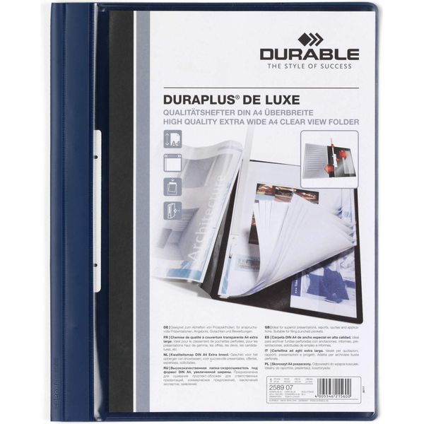 Durable Cartellina Ad Aghi Duraplus® De Luxe A4+, Blu Scuro, 258907-image