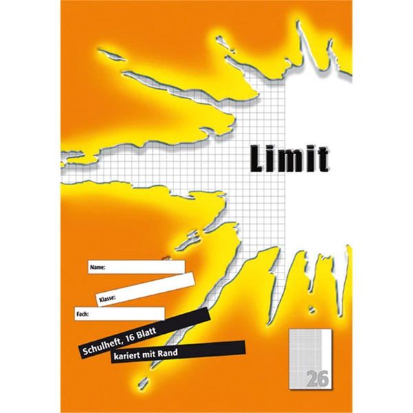 LandrÉ 100050511 Limit Schulheft Din A4 Lineatur 26 / 5 Mm Kariert-image