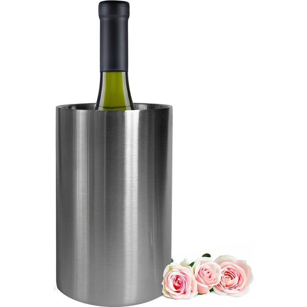 Raffreddatore Per Vino Raffreddatore Per Bottiglie A Doppia Parete In Acciaio Inox Raffreddatore Per Spumanti Raffreddatore Per Spumanti Raffreddatore Per Bevande-image