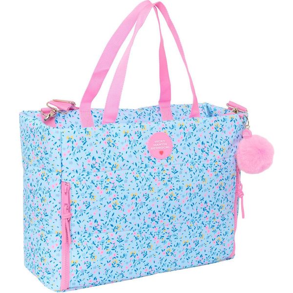 Borsa Per Computer Portatile Vicky MartíN Berrocal ParaíSo Blue Light Pink 40 X 31 X 17 Cm-image