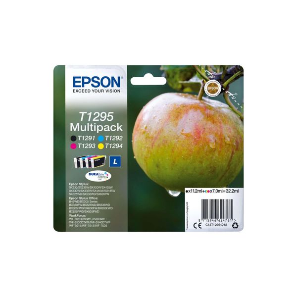 4Er Original Multipack Set FüR Epson C13T12954012 / T1295 Workforce 525 Druckerpatronen-image