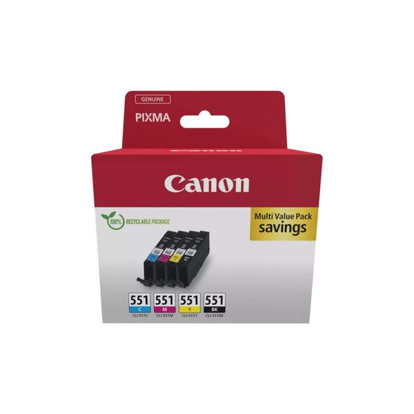 4Er Original Multipack Set FüR Canon 6509B015 / CLI-551 Pixma Mg 5550 Druckerpatronen-image