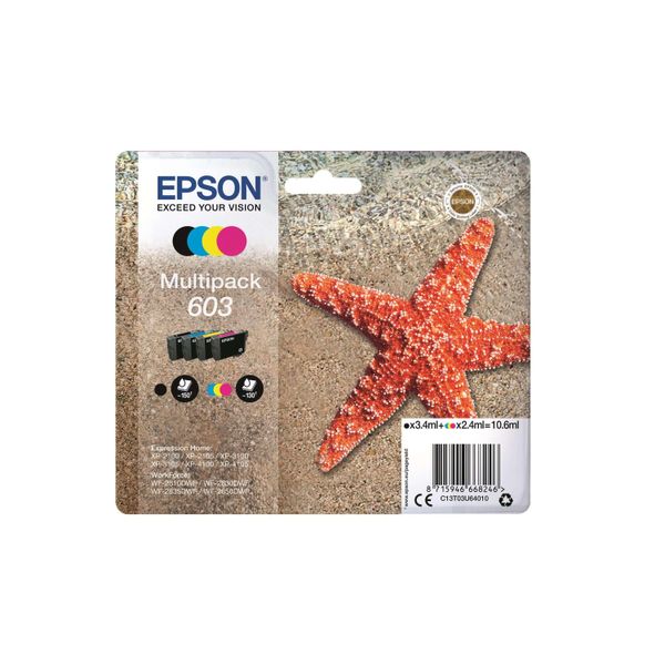 4Er Original Multipack Set FüR Epson C13T03U64010 / 603 Workforce WF-2810 Dwf Druckerpatronen-image