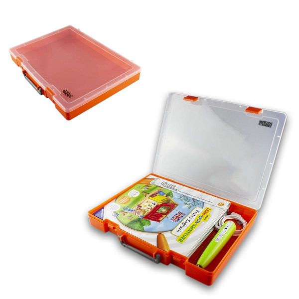 Scatola Per Ravensburger Tiptoi, Libro A Matita, Cavo Per La Camera Dei Bambini, Custodia Arancione Per Il Trasporto-image
