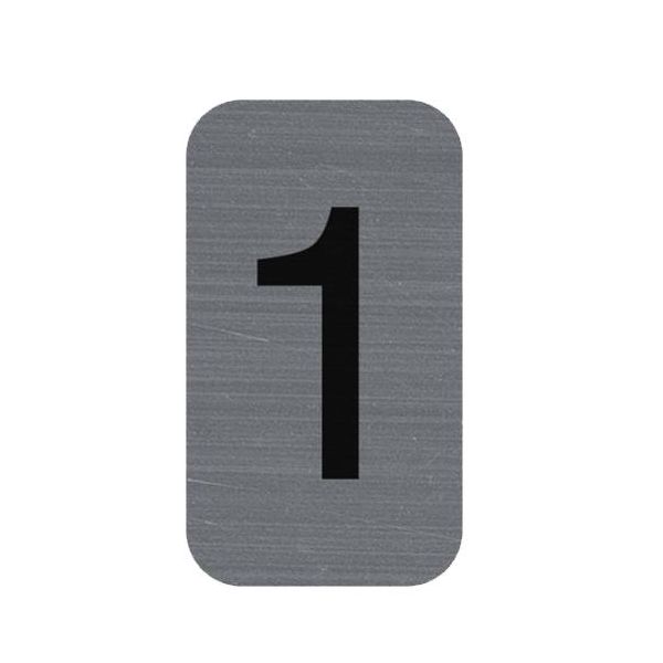 Exacompta 67182E Cartello Informativo Autoadesivo Numero 2 Aspetto Alluminio 2,5X4,4Cm-image