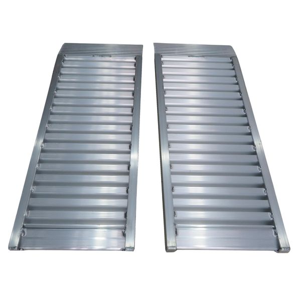 Worhan Rampe Di Carico Per Container 2 Pezzi Robusta Rampa Di Carico Da 7500 Kg 103 Cm Rampa Per Carrelli Elevatori Alluminio Rampa Per Carichi Pesanti Uso Industriale Antiscivolo HF1-image