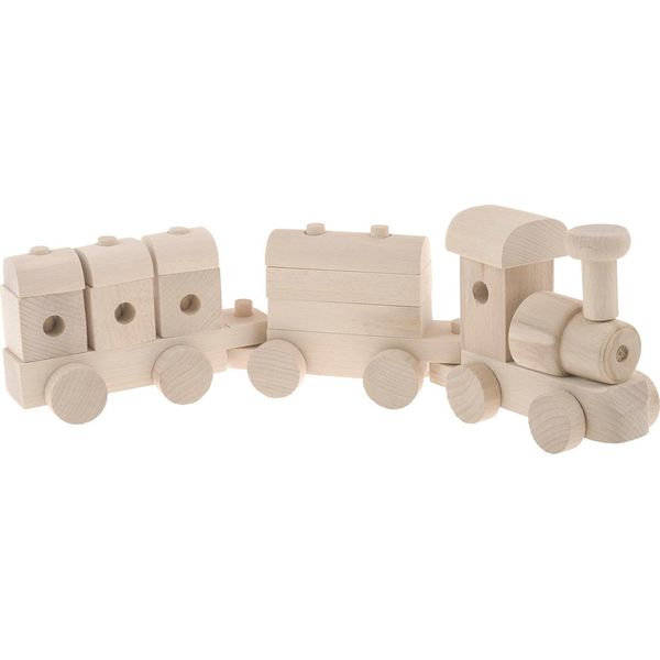 Locomotiva Ferroviaria In Legno Treno Giocattolo In Legno Per Bambini Ecosostenibile-image