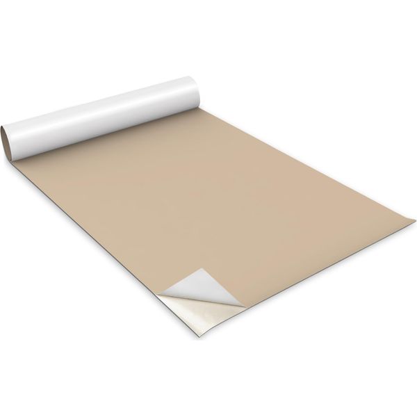 Pellicola Autoadesiva Per Mobili - Pellicola Decorativa - Mobili Da Tavolo - Tagliabile Su Misura - Colore Beige - 100 X 50 Cm-image