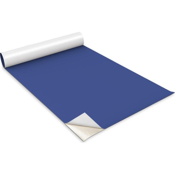 Pellicola Autoadesiva Per Mobili - Pellicola Decorativa - Mobili Da Tavolo - Tagliabile Su Misura - Colore Blu Scuro - 100 X 50 Cm-image