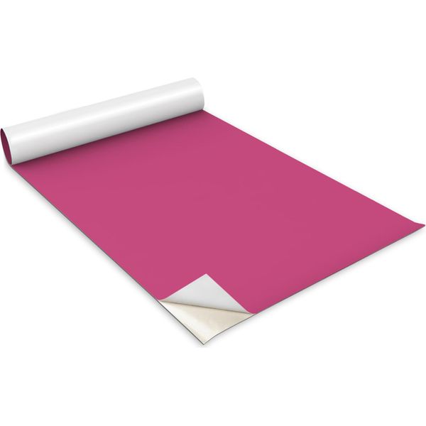 Pellicola Autoadesiva Per Mobili - Pellicola Decorativa - Mobili Da Tavolo - Tagliabile Su Misura - Colore Rosa Scuro - 100 X 50 Cm-image