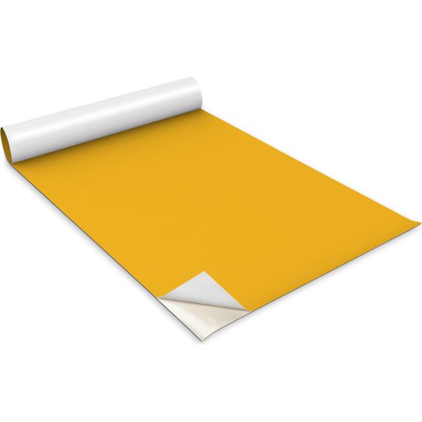 Pellicola Autoadesiva Per Mobili - Pellicola Decorativa - Mobili Da Tavolo - Tagliabile Su Misura - Colore Giallo - 100 X 50 Cm-image