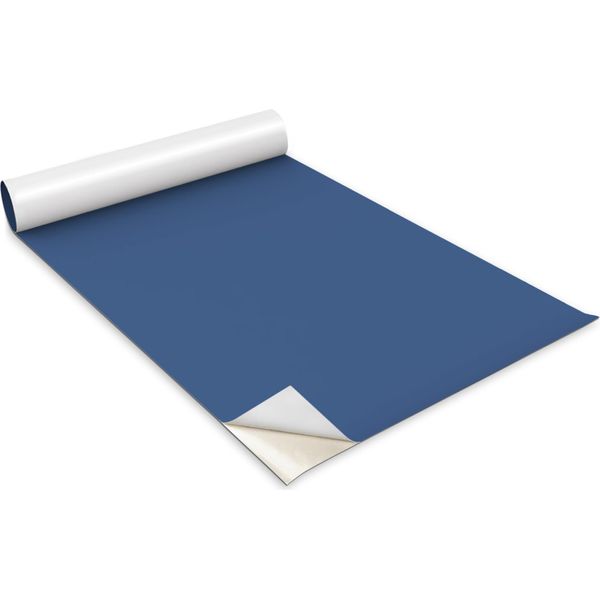 Pellicola Autoadesiva Per Mobili - Pellicola Decorativa - Mobili Da Tavolo - Tagliabile Su Misura - Colore Blu - 100 X 50 Cm-image