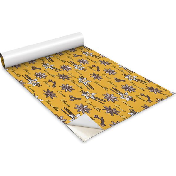 Pellicola Autoadesiva Per Mobili - Pellicola Decorativa - Mobili Da Tavolo - Tagliabile Su Misura - Motivi Gialli Vaniglia - 100 X 50 Cm-image