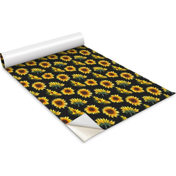 Pellicola Autoadesiva Per Mobili - Pellicola Decorativa - Mobili Da Tavolo - Tagliabile Su Misura - Girasoli - 100 X 50 Cm-image