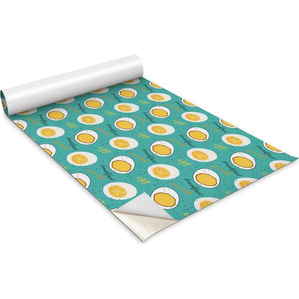 Pellicola Autoadesiva Per Mobili - Pellicola Decorativa - Mobili Da Tavola - Tagliabile Su Misura - Tema Uova E Colazione - 100 X 50 Cm-image