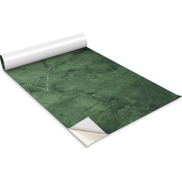 Pellicola Autoadesiva Per Mobili - Pellicola Decorativa - Mobili Da Tavolo - Tagliabile Su Misura - Parete Verde - 100 X 50 Cm-image