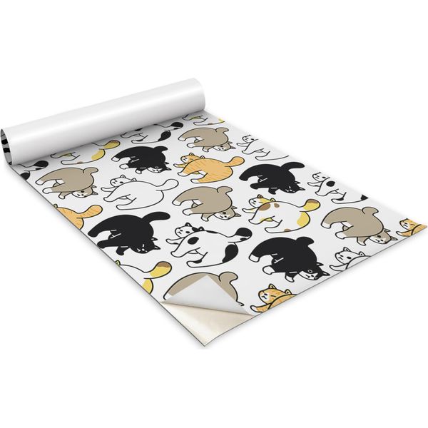 Pellicola Autoadesiva Per Mobili - Pellicola Decorativa - Mobili Da Tavolo - Tagliabile Su Misura - Gatti - 100 X 50 Cm-image