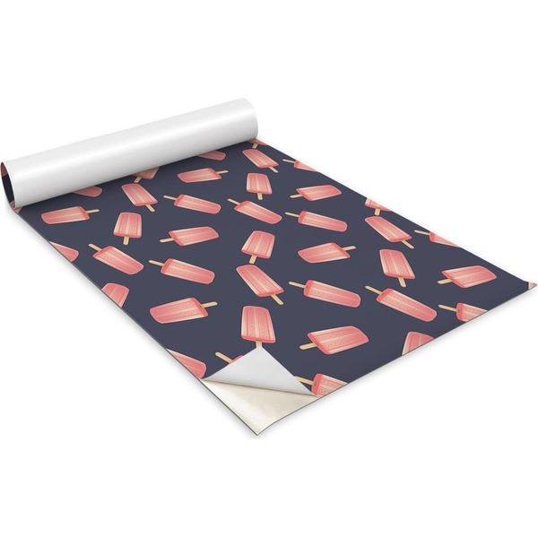Pellicola Autoadesiva Per Mobili - Pellicola Decorativa - Mobili Da Tavolo - Tagliabile A Misura - Bastoncino Per Ghiaccioli A Fumetti - 100 X 50 Cm-image