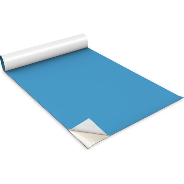 Pellicola Autoadesiva Per Mobili - Pellicola Decorativa - Mobili Da Tavolo - Tagliabile Su Misura - Colore Blu - 100 X 50 Cm-image