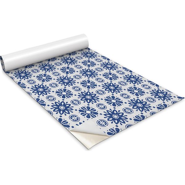 Pellicola Autoadesiva Per Mobili - Pellicola Decorativa - Mobili Da Tavola - Tagliabile Su Misura - Ornamenti Floreali - 100 X 50 Cm-image