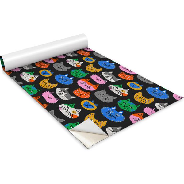 Pellicola Autoadesiva Per Mobili - Pellicola Decorativa - Mobili Da Tavolo - Tagliabile Su Misura - Gattini Colorati - 100 X 50 Cm-image