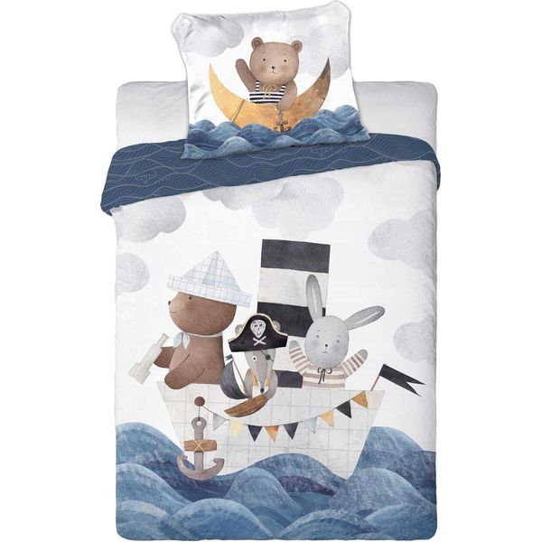 Faro Biancheria Da Letto Per Culla Barca Con Luci Cotone, 100/135, 40/60 Cm-image