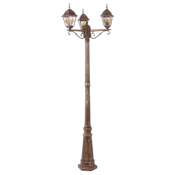 Rabalux 8186 Monaco Lampada Da Terra Per Esterni, E27, Multicolore Oro, Rotonda, Classica, ø640Mm-image