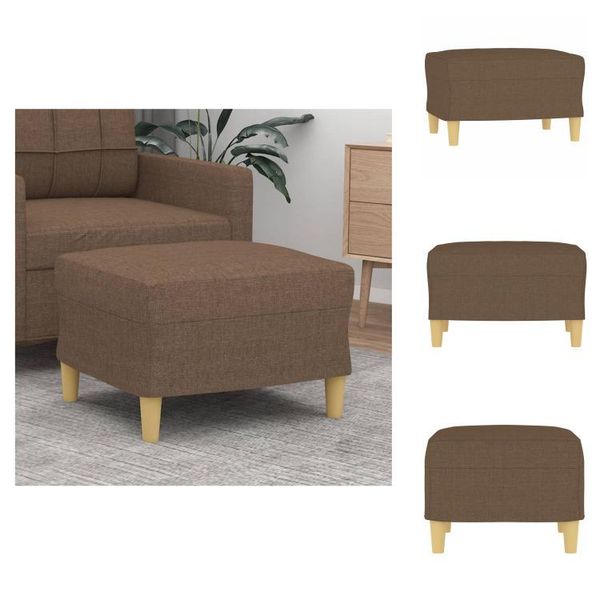 Vidaxl Sgabello Marrone 60X50X41 Cm In Tessuto - Sgabello Imbottito-image