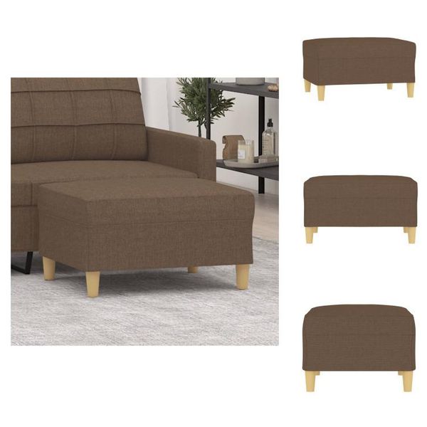 Vidaxl Sgabello Marrone 70X55X41 Cm In Tessuto - Sgabello Imbottito-image