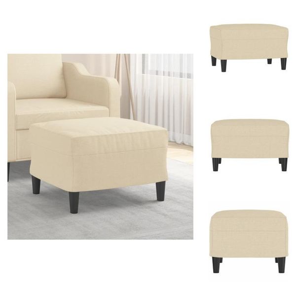 Vidaxl Sgabello Crema 60X50X41 Cm In Tessuto - Sgabello Imbottito-image