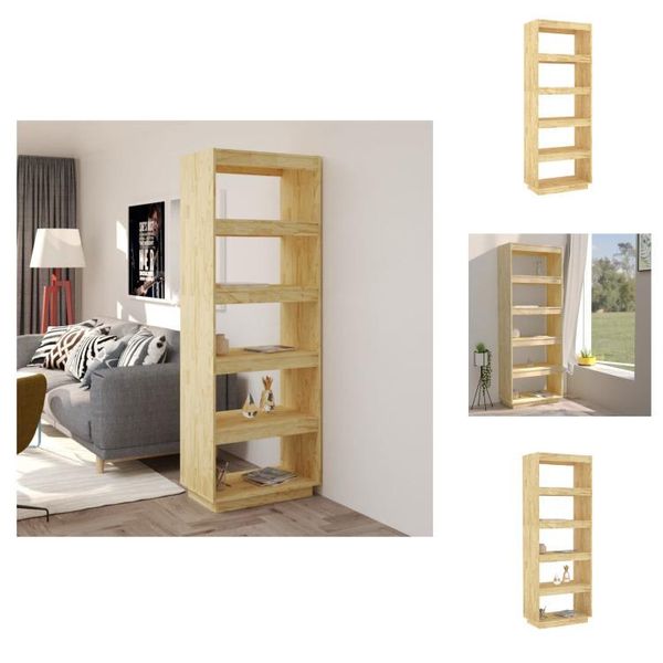 Vidaxl Libreria/Divisorio 60X35X167 Cm In Legno Di Pino Massiccio - Librerie E Scaffali-image
