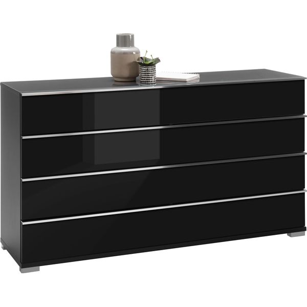 Schubkastenkommode Musterring "Imola W", Grau (Graphit), B:149Cm H:82Cm T:42Cm, Floatglas, Holzwerkstoff, Sideboards, Mit Selbsteinzug Und DäMpfung-image