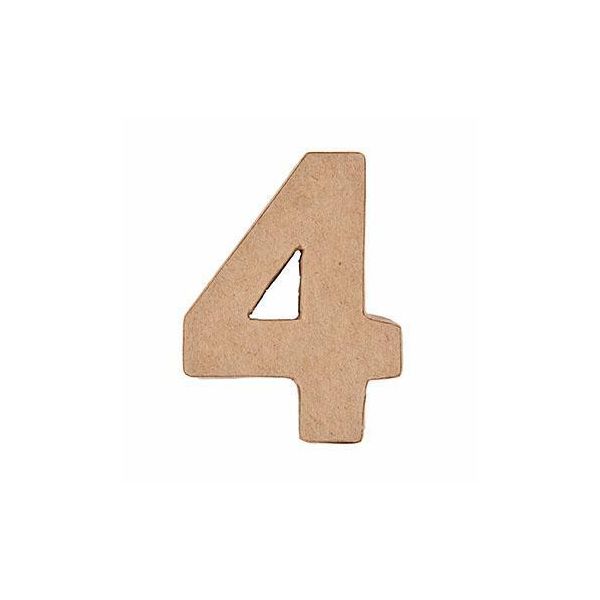 Cartapesta Numero "4"" In Piedi Per L'artigianato Creativo Rico Idea Di Design"-image