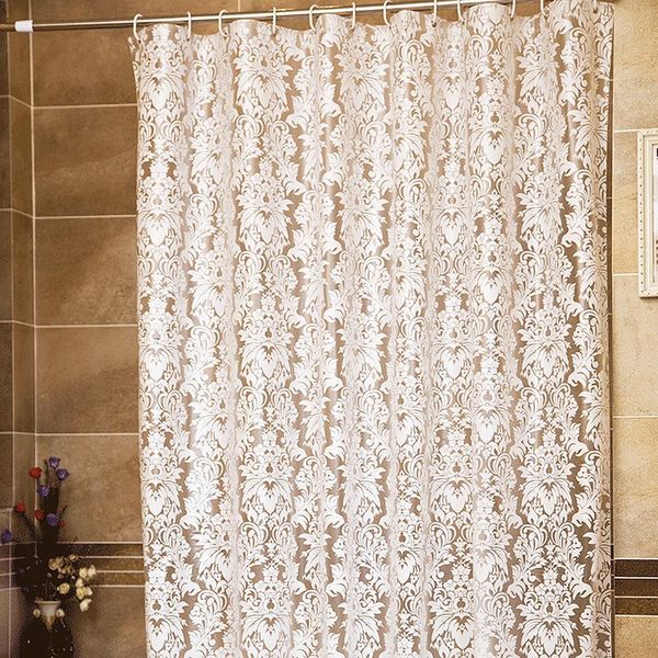 Bagno Tenda Da Doccia Bianco Con Anelli Tenda Da Doccia Anti Muffa Impermeabile Peva Marocco Tende Da Bagno Tende Da Bagno, 120X180Cm-image