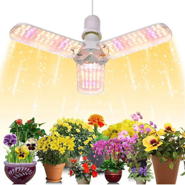 30W E27 Lampada Per Piante Led A Spettro Completo 180Leds Pieghevole Lampada Per Piante Impermeabile Per Piante D'appartamento Ortaggi Coltivazione In Serra-image