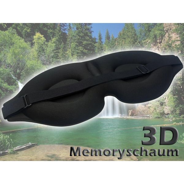 Maschera Per Il Sonno - Maschera Per Gli Occhi Unisex - 100% Opaca - 3D Memory Foam-image