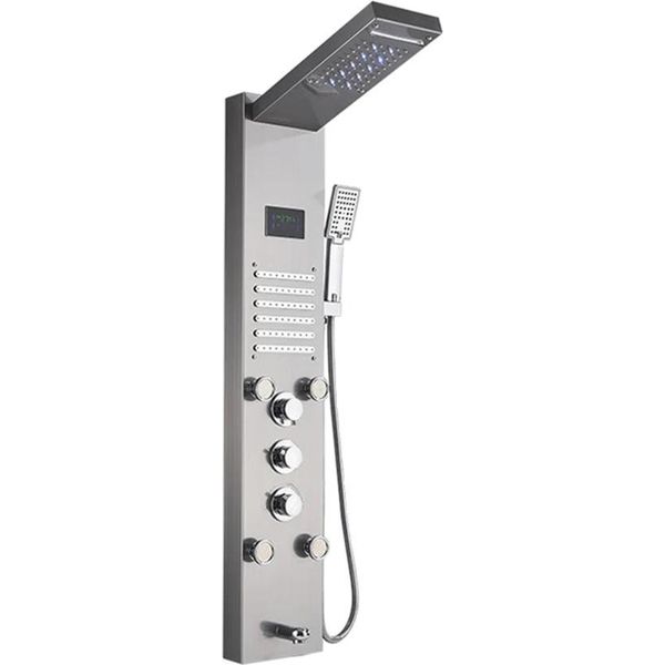 Pannello Doccia Display Led Hydropower, Triplo Comando, Nichel 8004-image