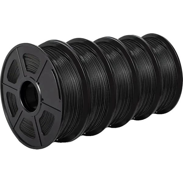 Sunlu Filamento Per Stampante 3D, Peso 5KG, Diametro 1,75Mm, 5KG Pla Plus Nero-image