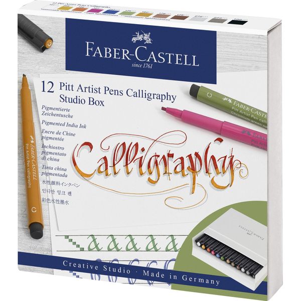 Faber-Castell 167512 FABER-CASTELL Penna A Inchiostro Pitt Per Artisti, Confezione Da 12 Pezzi Da Studio-image