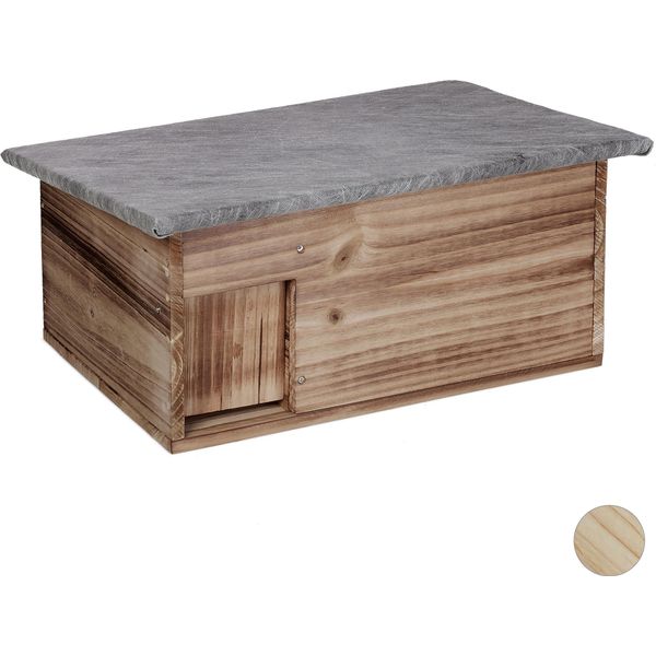 Relaxdays 10027593_972 Relaxdays Igelhaus Braun 46,0 X 34,0 X 21,0 Cm-image