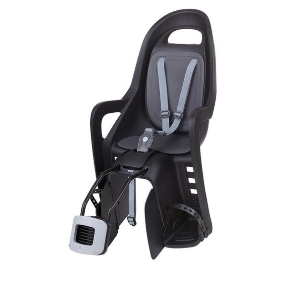 Polisport Groovy Maxi Ff Seggiolino Bici Posteriore Per Bambini Montaggio Sul Telaio - Nero/Grigio Scuro-image