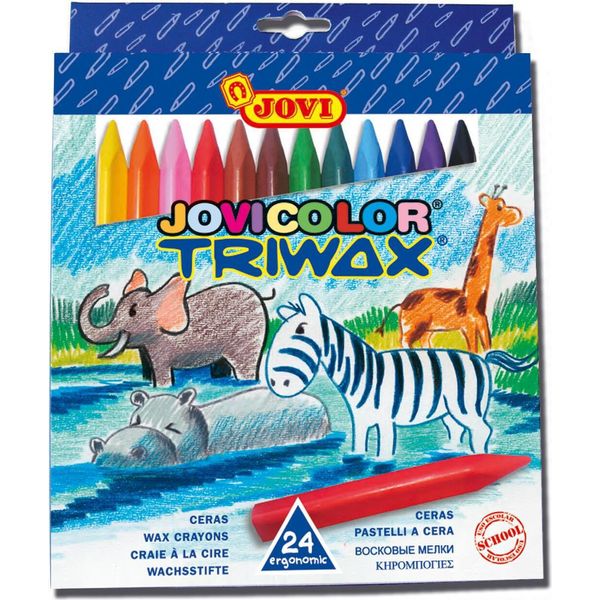 Jovi Jumbo Pastelli A Cera Easy Grip Pastelli A Cera 72 Pz-image